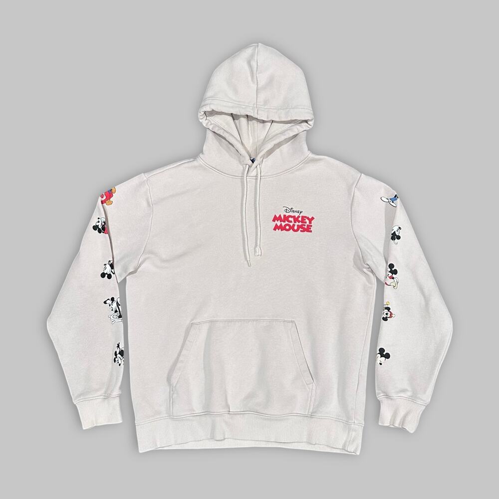 Disney Mickey Mouse Beige Hoodie Sweatshirt – Men’s Medium